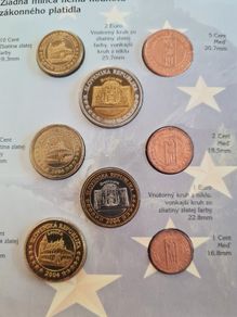 Slovakia 2004 Euro Probe Essai Trial Prototype 8 Coin Set