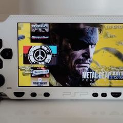 PSP 1004 White Modded 2 Batteries Original OSTENT new 64gb original charger