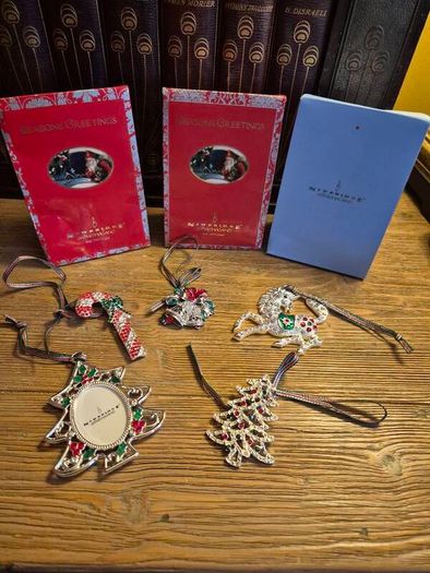 5 Newbridge Silver Colourful Crystal Christmas Decorations | Vintage & New Designs | Mint