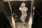 3D Laser Engraved Golfer Display