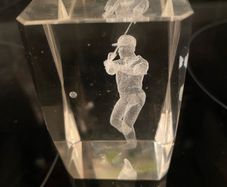 3D Laser Engraved Golfer Display