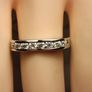 Rhodium Plated Sterling Silver Moissanite Band Ring Image 7