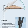 Elegant Cantilever Parasol 360 Shade, Solar LED Lights & UPF 50+ Protection" Image 7