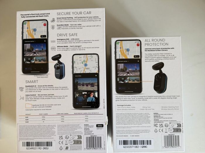 Nextbase IQ 2k smart dash cam + rear camera