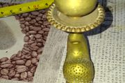 Vintage Solid Brass Candlestick with a Dolphin Balancing a Candle Cup on Tail Fin. Rare. Postage Available or Collection