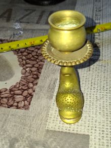Vintage Solid Brass Candlestick with a Dolphin Balancing a Candle Cup on Tail Fin. Rare. Postage Available or Collection