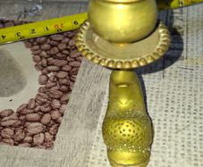 Vintage Solid Brass Candlestick with a Dolphin Balancing a Candle Cup on Tail Fin. Rare. Postage Available or Collection