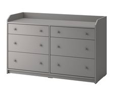 IKEA HAUGA Chest of 6 drawers, grey