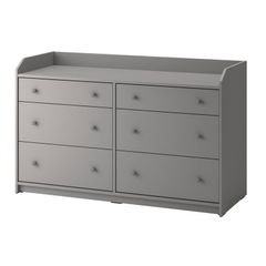 IKEA HAUGA Chest of 6 drawers, grey