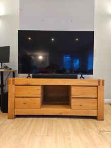 Solid Oak Style TV Cabinet - Excellent Condition