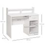 Modern Wooden Computer Desk Workstation with Keyboard Tray, Drawer & Monitor Stand for Home Office, Study (FREE POSTAGE) Image 6