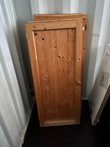 Solid pine doors to shelving