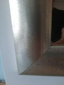 Large Silver coloured framed mirror
