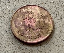 Vintage R & W (ruffler & Walker,london) Brass Gaming/amusement/vending Token