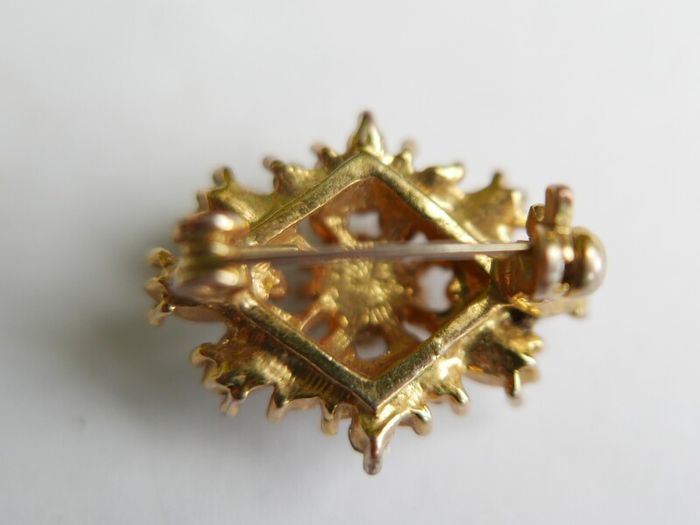 Vintage Crystal Snowflake Brooch