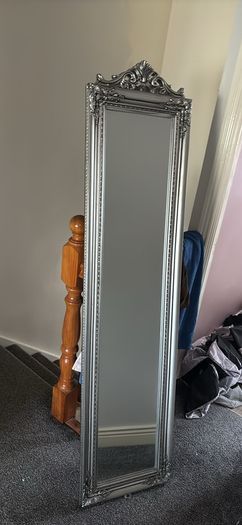 grey long mirror