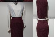 Dorothy Perkins Burgundy Occasion Skirt