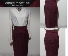 Dorothy Perkins Burgundy Occasion Skirt