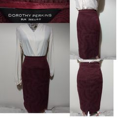 Dorothy Perkins Burgundy Occasion Skirt