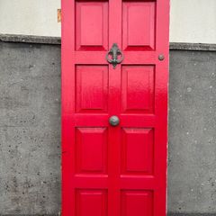 solid teak front door