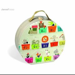 Hat Boxed 27 pcs Giant Circus Animals Alphabet Puzzle by Janod 3 years+