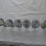 Italian Frosted Drip pattern Glass Decanter & Liquor Glasses Image 4