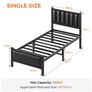 Single Bed Frame with Upholstered Headboard, 3ft Metal Beds with Sturdy Steel Slats Support Platform, Black Single Bed with Storage, Noise Free, Easy Assembly, No Box Spring Needed Image 2