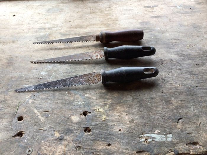 1 Stanley and 2 draper pad saws
