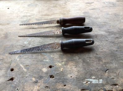 1 Stanley and 2 draper pad saws