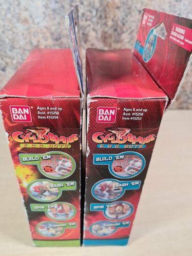 Bandai Cyclonians Egg Bots 003 Tork 004 Bolt  Action Figures Vintage 2001