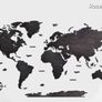 2D Classic Version Map of The World Country Borders and Names Image 10