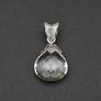 Ornate White Quartz Silver Pendant Image 9
