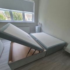 king storage bed with mattress
