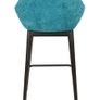 Azure Haven Armrest Stool  Luxurious Blue Bucket Bar Seating Image 2