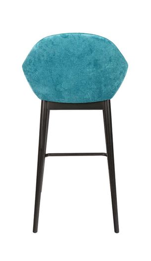 Azure Haven Armrest Stool  Luxurious Blue Bucket Bar Seating