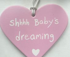 Shhhh baby dreaming sign
