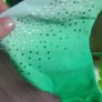 Green push up bikini with rhinestones Image 5