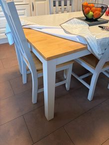 Dining table and 2 seater sofa
