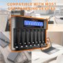 USB-C  8-Slot Smart Batteries Charger for AA  And AAA Image 2