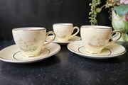 Vintage Arklow Pottery   "SWANLAKE" Yellow Coffee Cups x 3