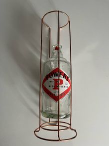 Wine whisky STAND Bottle Holder Metal Gold Wine or other Bottle Holder Presentation Display Holds
