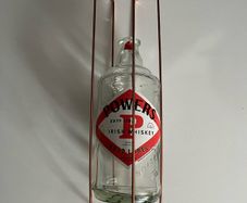 Wine whisky STAND Bottle Holder Metal Gold Wine or other Bottle Holder Presentation Display Holds