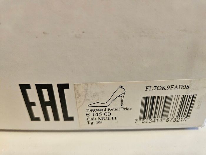 GUESS STILETTOS MULTI high heel sparkly silver shoes RRP 145e UK 6 new & boxed bank holiday sale