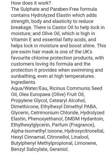 Philip Kingsley Swimcap Water Resistant Mask 40ml