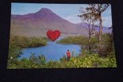 Ireland Postcard : Ballynahinch Lake with Benlettery Mountain , Connemara , Co. Galway - 1960s