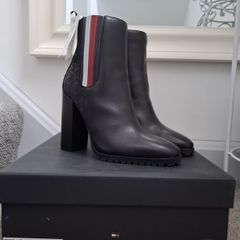 Black Tommy Hilfiger ankle boots.  Size UK5