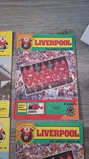 Liverpool Football Match Programmes x8 1985
