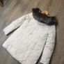 White Winter Jacket With Fur Size Medium Image 7