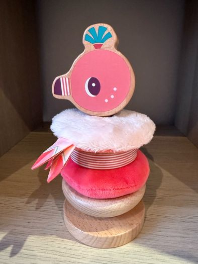 stacking toy textured flamingo
