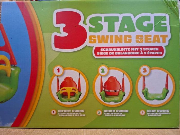 Single seat metal swing set and Baby seat attachment